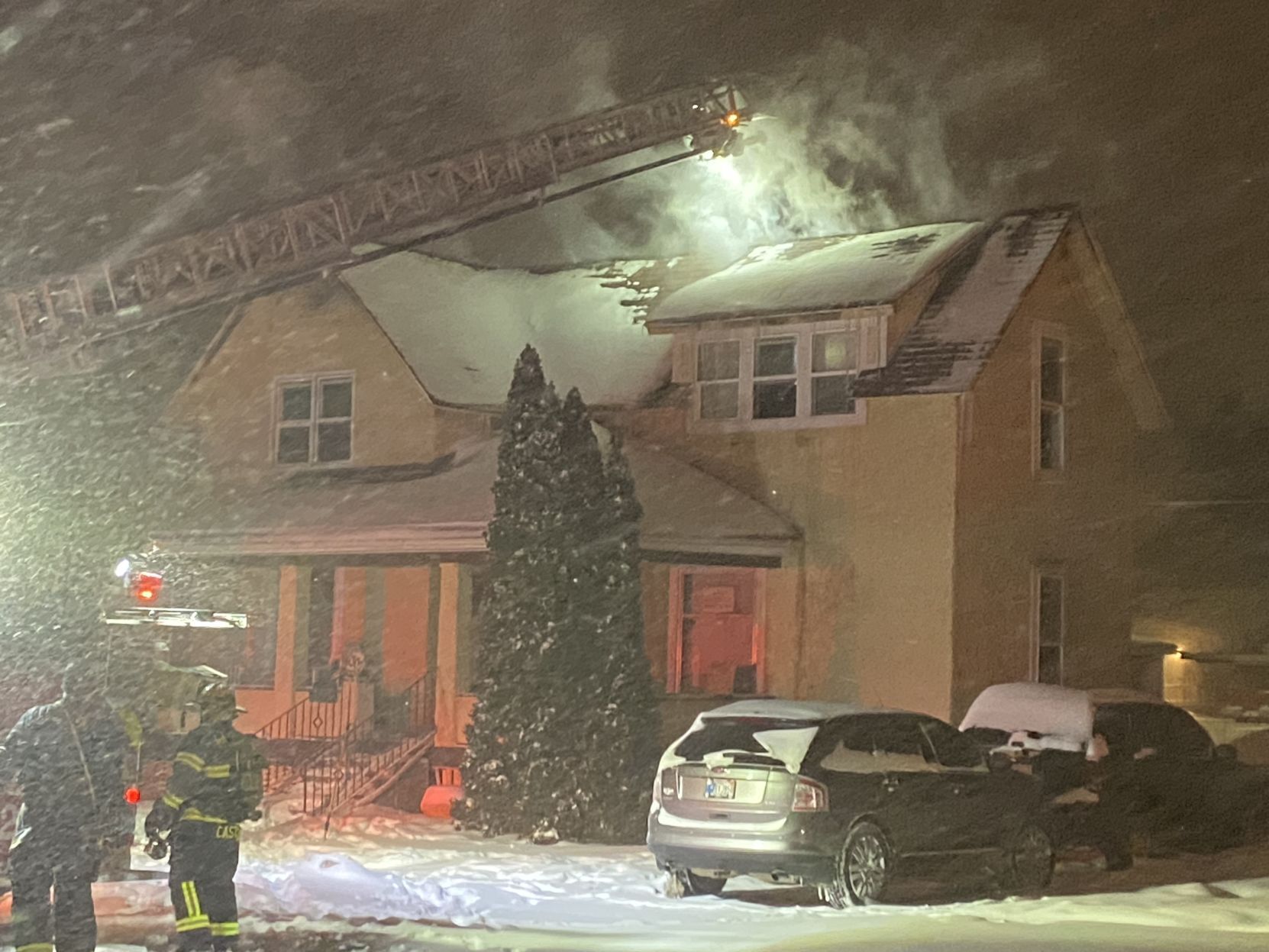 Auburn firefighters battle blaze